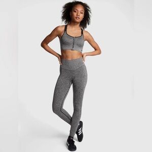 Victoria's Secret PINK gray sport seamless leggings heathered grey size xlarge